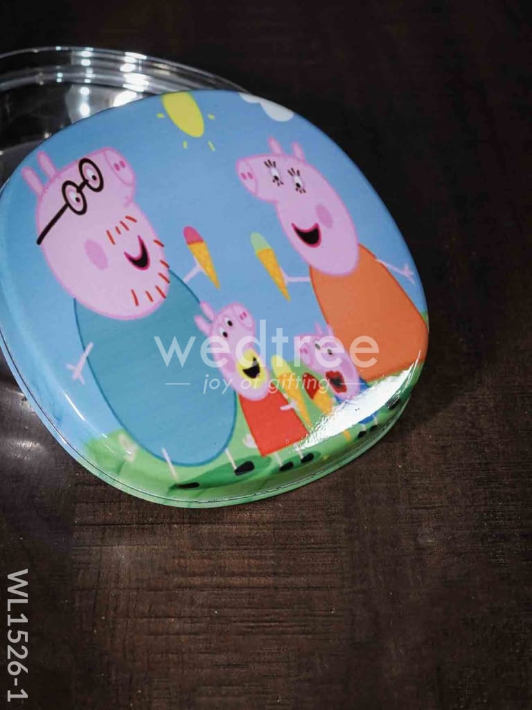 Tiffin Box with Cartoon Engraved - (5in X 1.5in) - WL1526