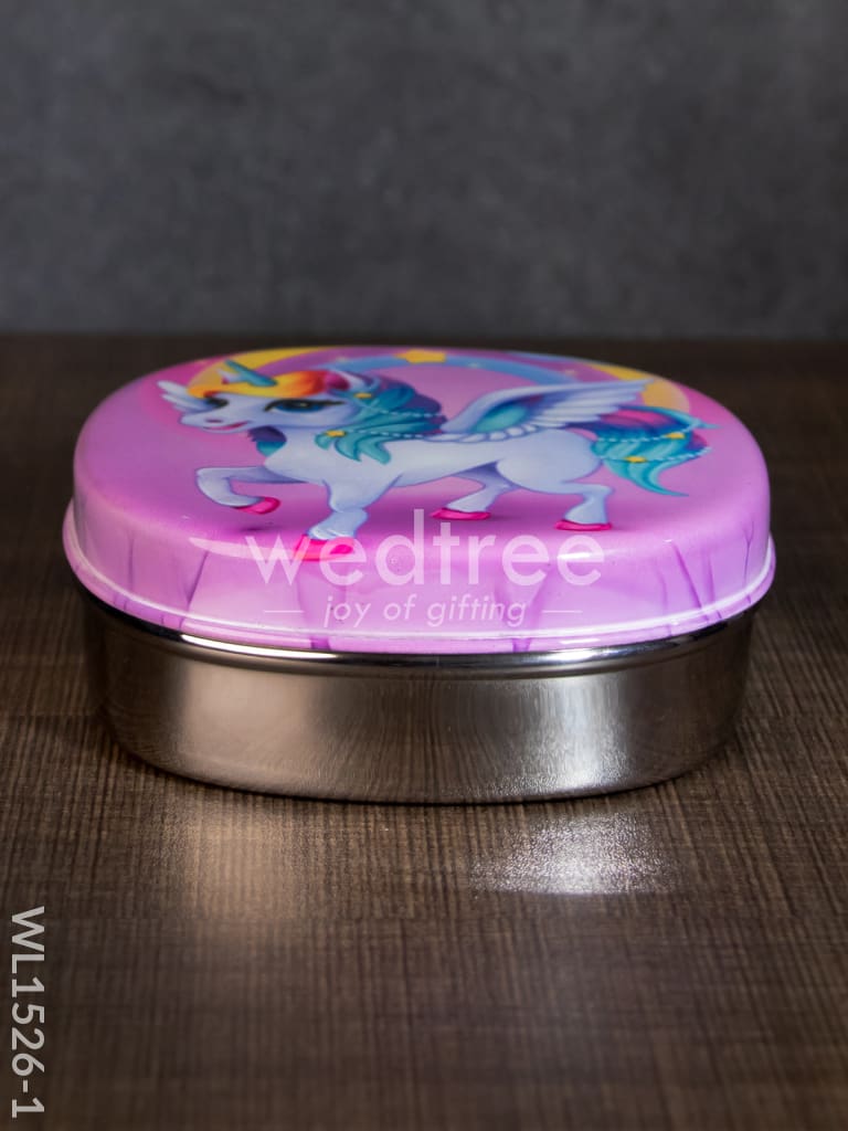 Tiffin Box with Cartoon Engraved - (5in X 1.5in) - WL1526