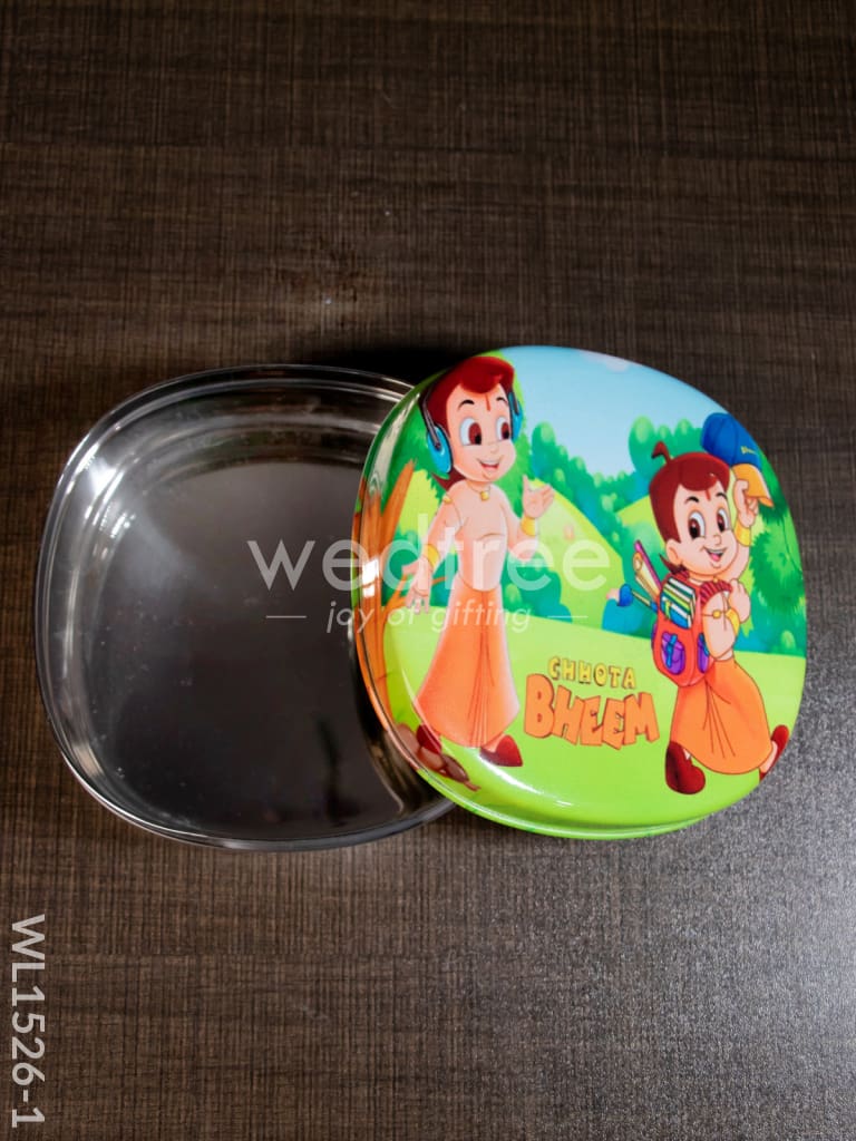 Tiffin Box with Cartoon Engraved - (5in X 1.5in) - WL1526