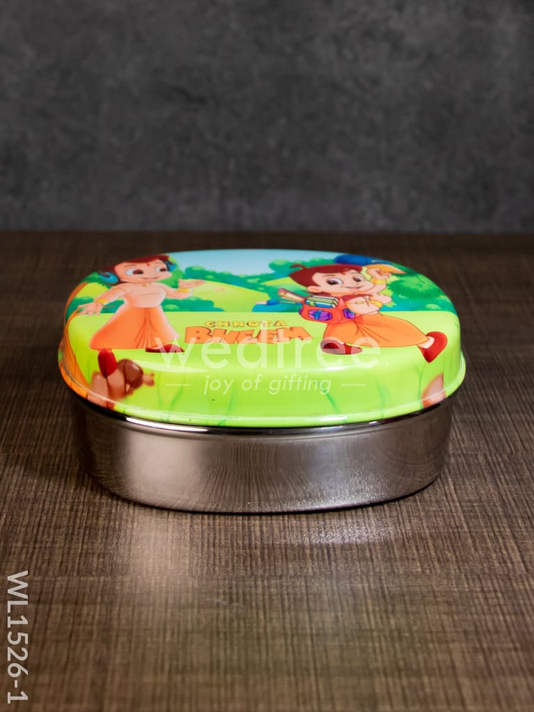 Tiffin Box with Cartoon Engraved - (5in X 1.5in) - WL1526