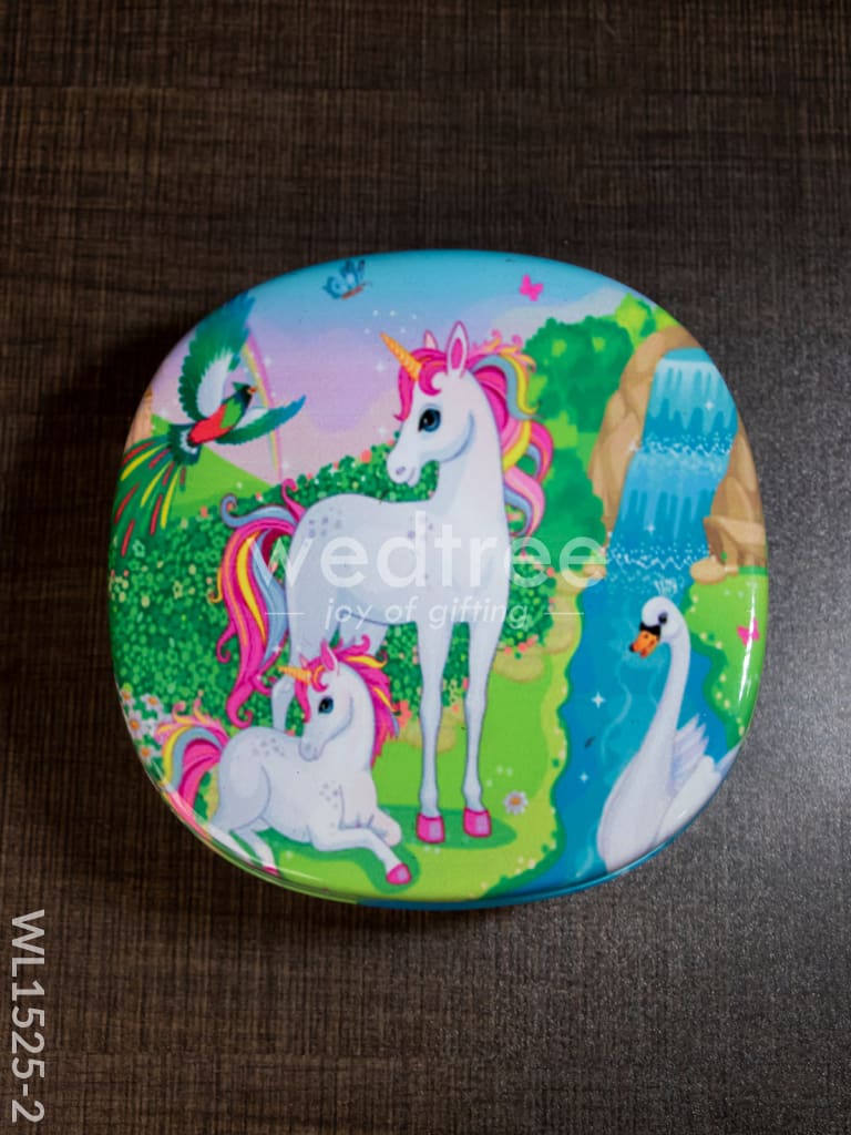 Tiffin Box with Cartoon Engraved - (6in X 2in) - WL1525