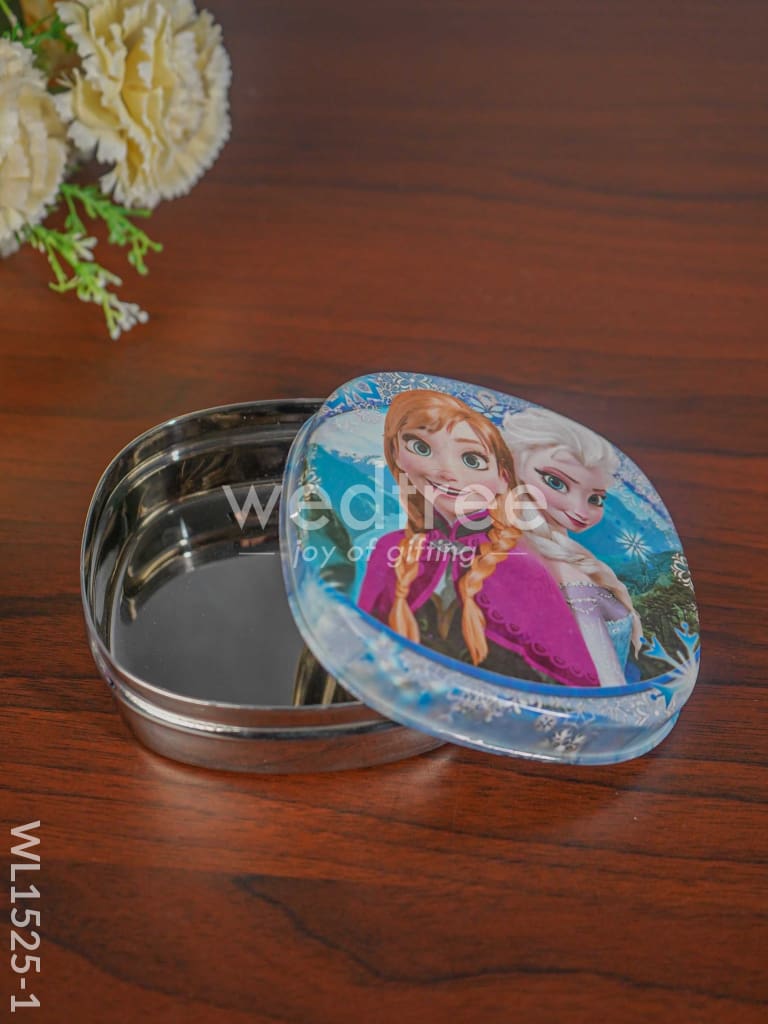 Tiffin Box with Cartoon Engraved - (6in X 2in) - WL1525