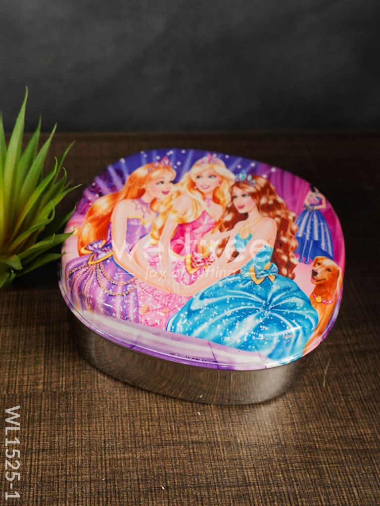 Tiffin Box with Cartoon Engraved - (6in X 2in) - WL1525