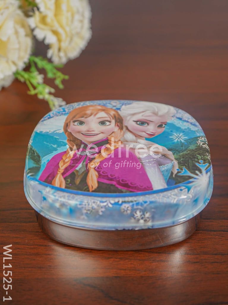 Tiffin Box with Cartoon Engraved - (6in X 2in) - WL1525