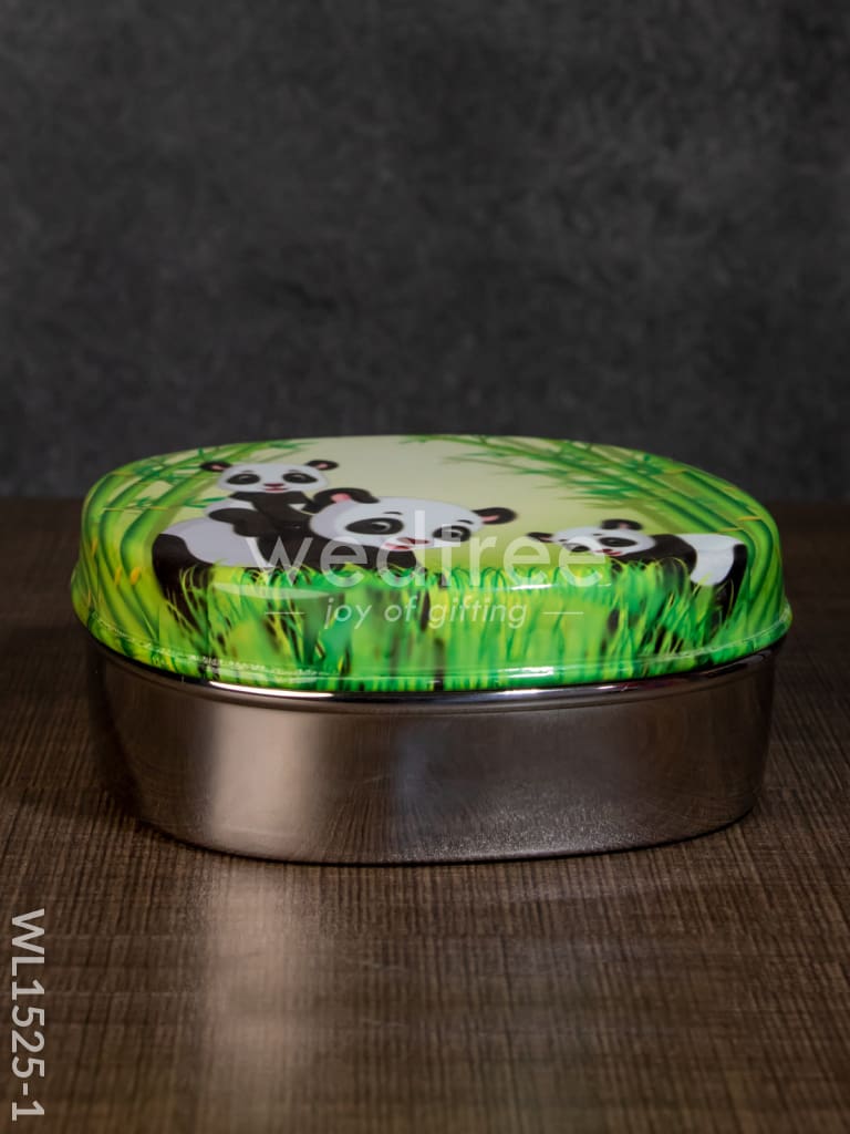 Tiffin Box with Cartoon Engraved - (6in X 2in) - WL1525