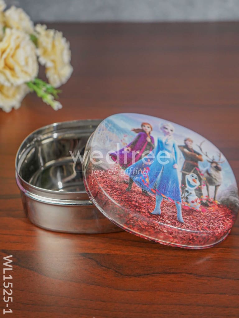 Tiffin Box with Cartoon Engraved - (6in X 2in) - WL1525