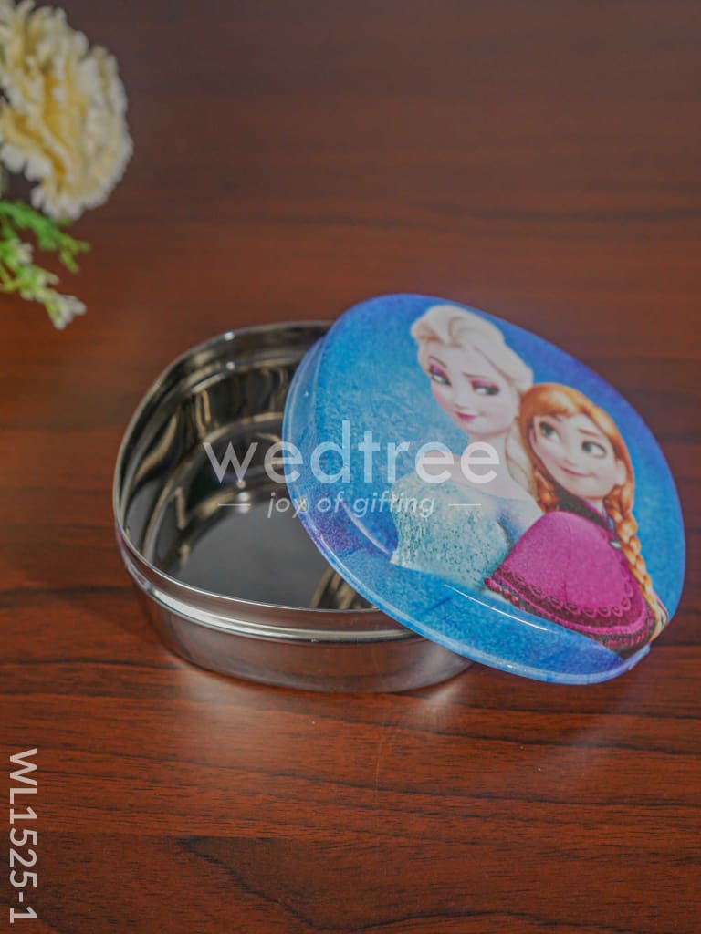Tiffin Box with Cartoon Engraved - (6in X 2in) - WL1525