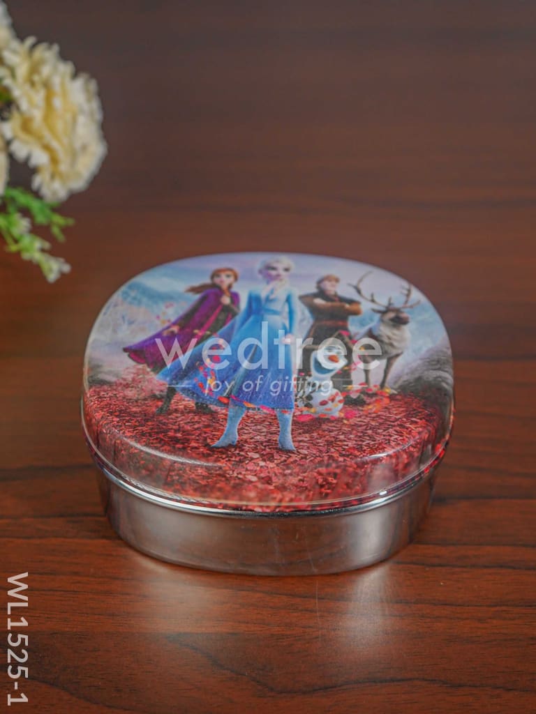 Tiffin Box with Cartoon Engraved - (6in X 2in) - WL1525