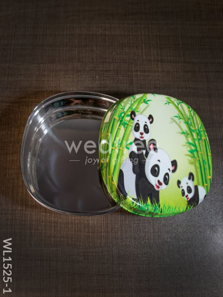 Tiffin Box with Cartoon Engraved - (6in X 2in) - WL1525