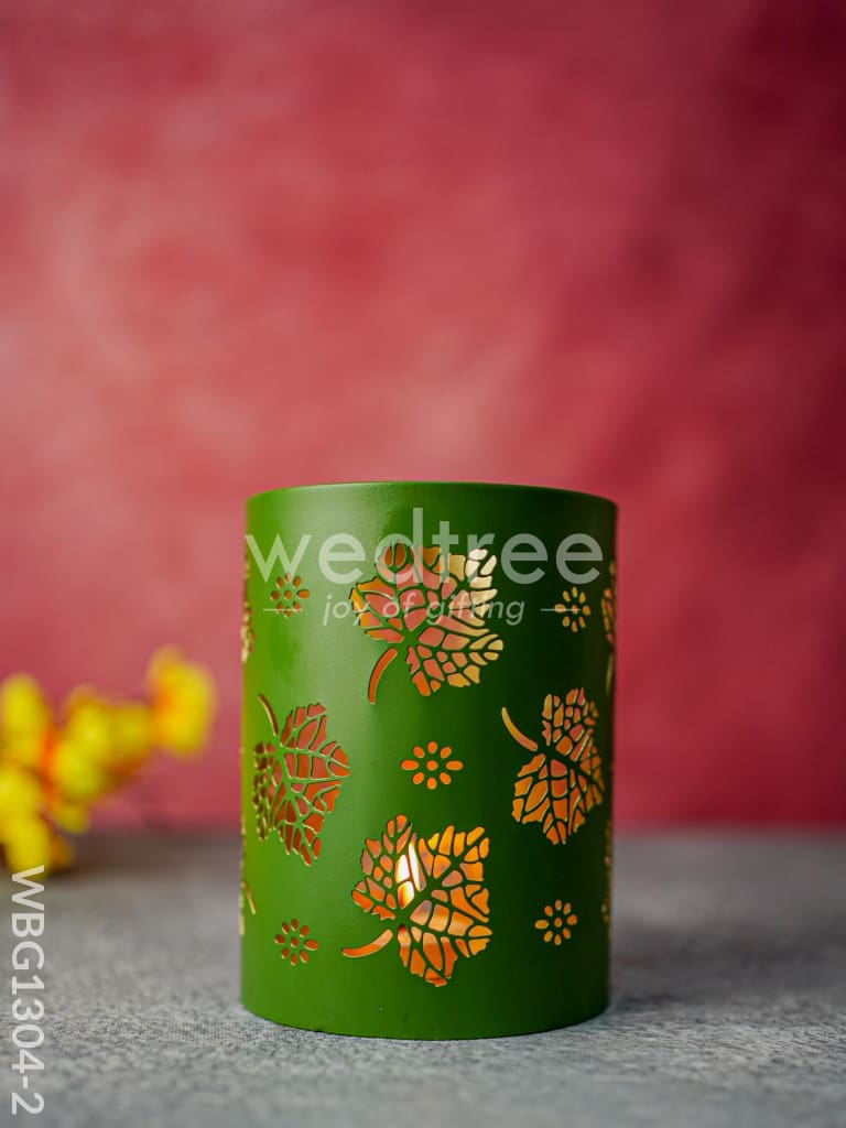 Votive with Leaf Design - WBG1304