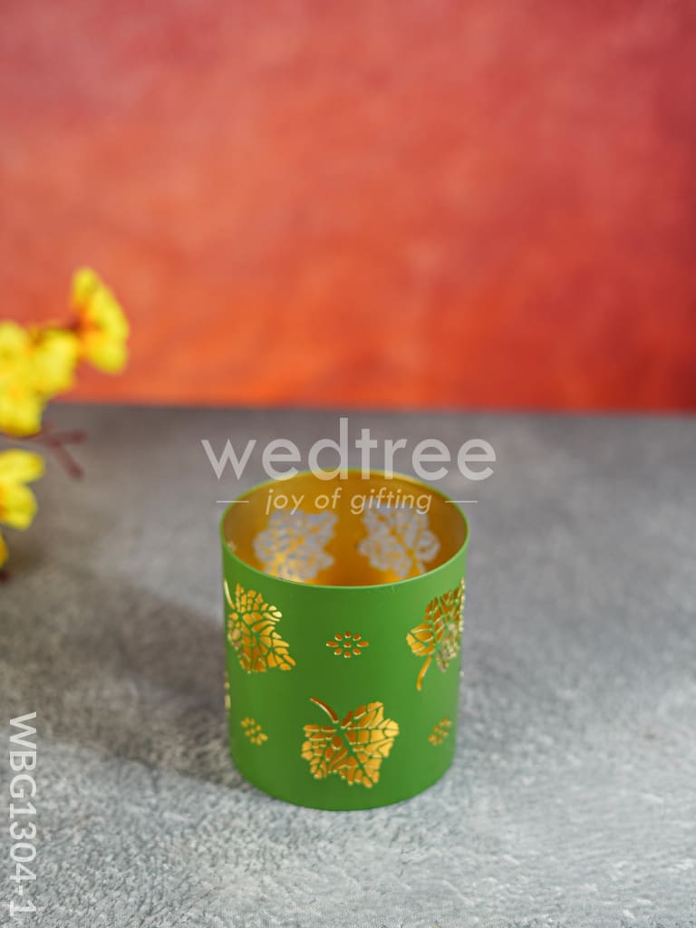 Votive with Leaf Design - WBG1304
