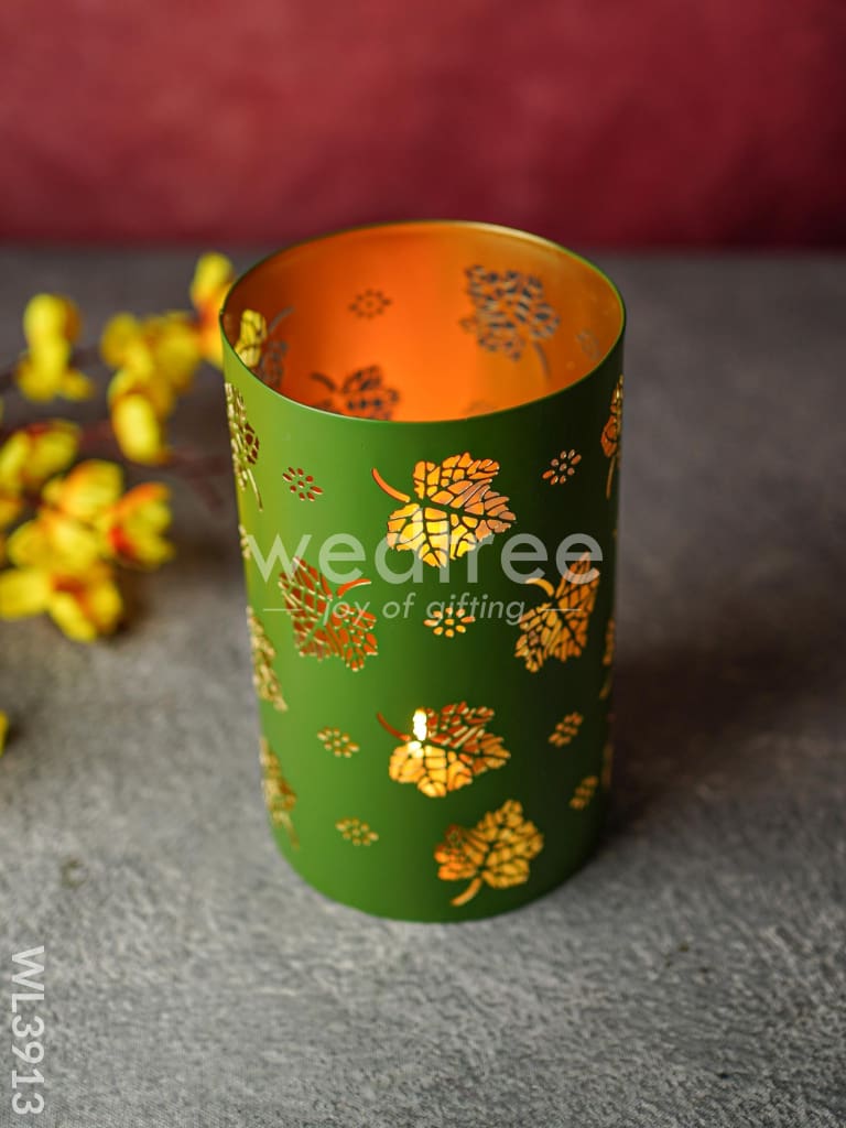 Votive with Leaf Design - WL3913