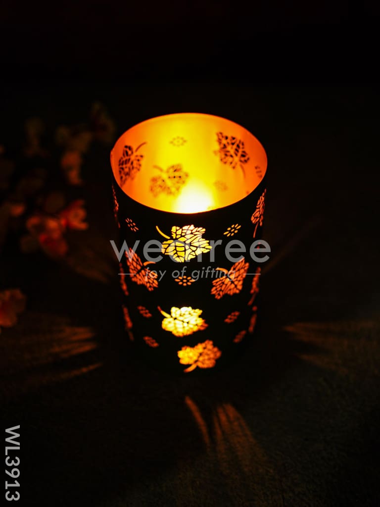 Votive with Leaf Design - WL3913