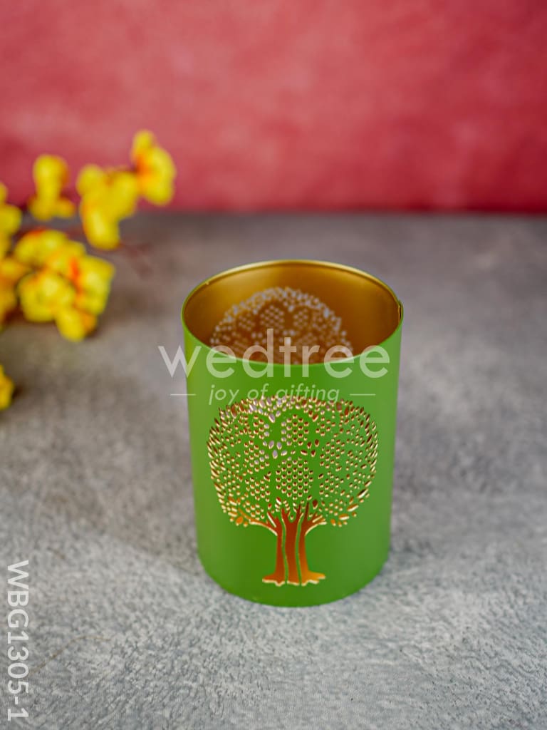 Votive with Tree Design - WBG1305