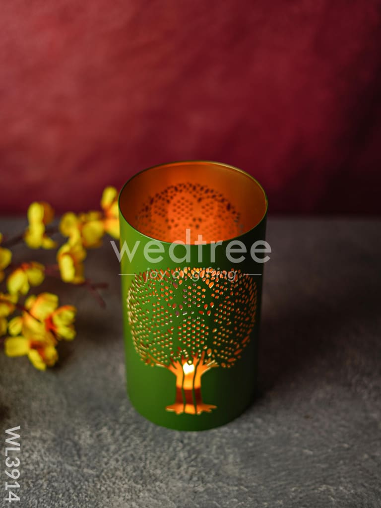 Votive with Tree Design - WL3914