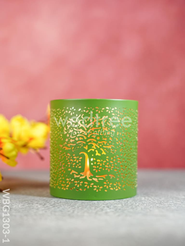 Votive with Tree Engraving - WBG1303