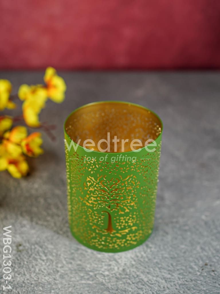 Votive with Tree Engraving - WBG1303