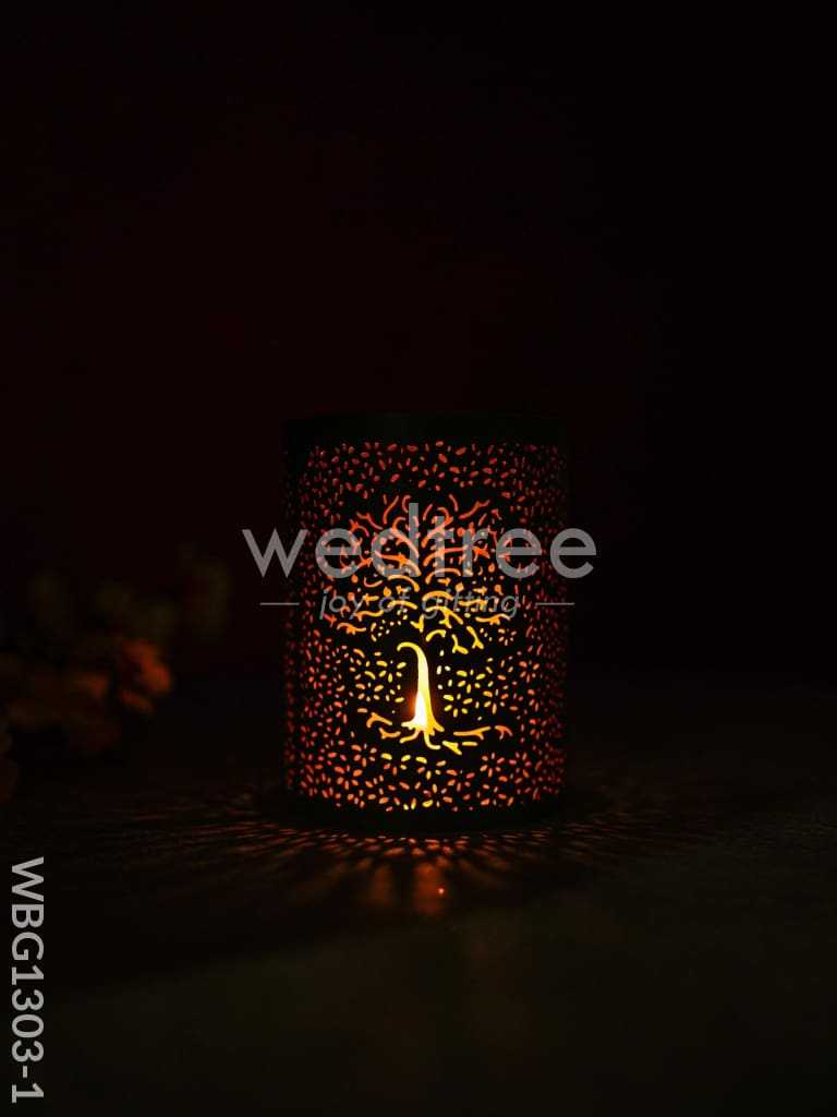 Votive with Tree Engraving - WBG1303