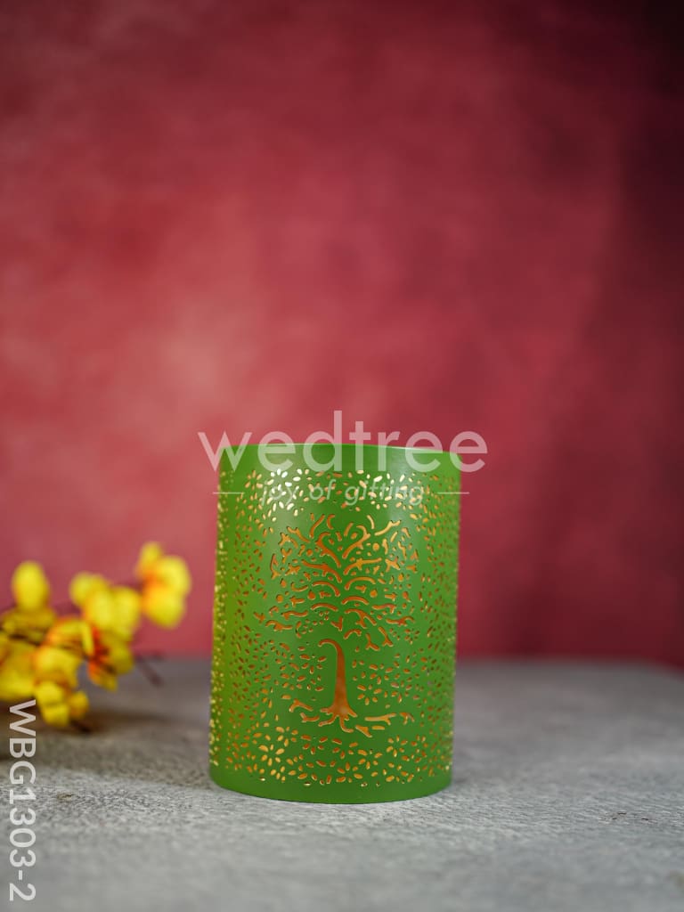 Votive with Tree Engraving - WBG1303