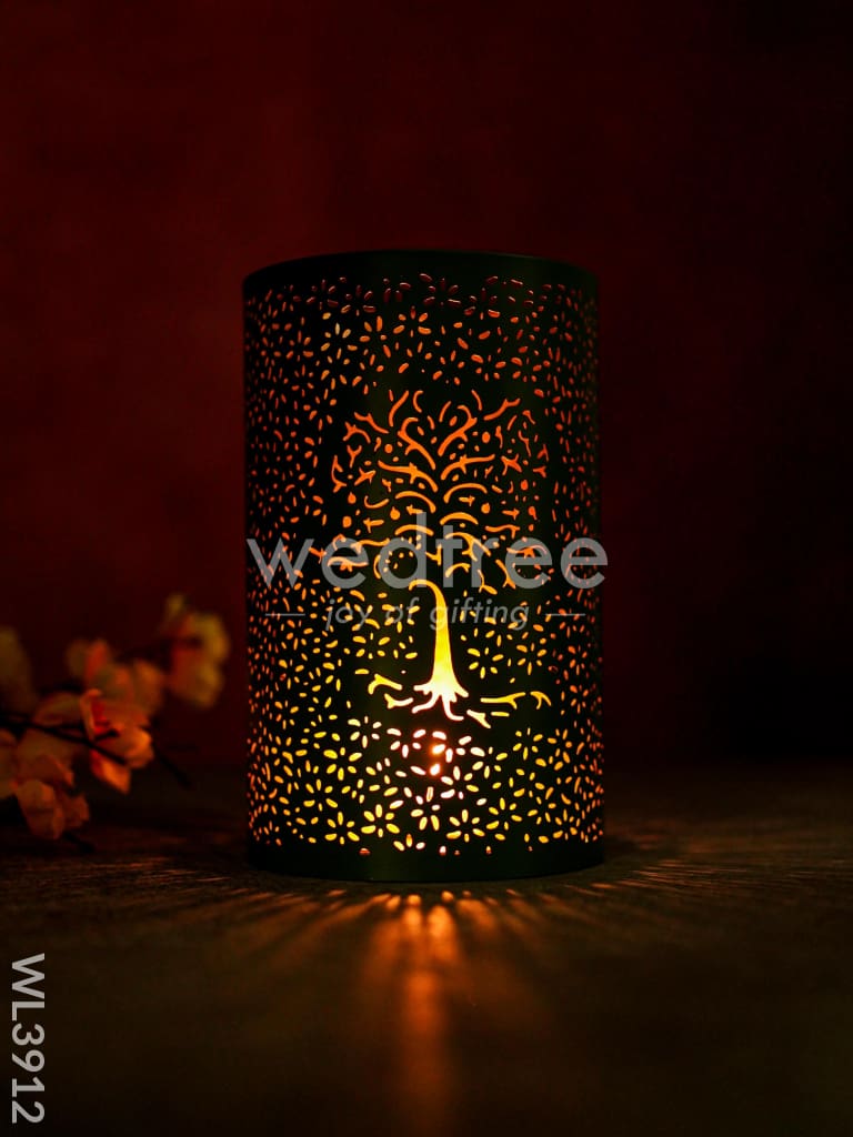 Votive with Tree Engraving - WL3912