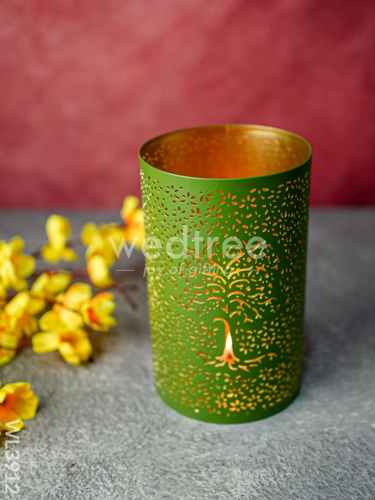 Votive with Tree Engraving - WL3912