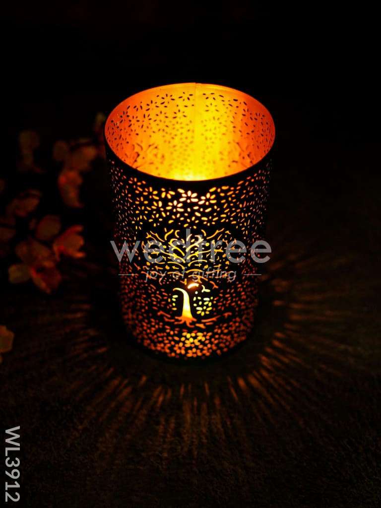 Votive with Tree Engraving - WL3912