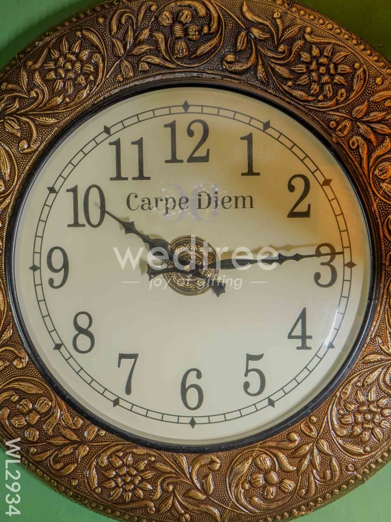 Wall Clock Floral Design - 18 inch - WL2934