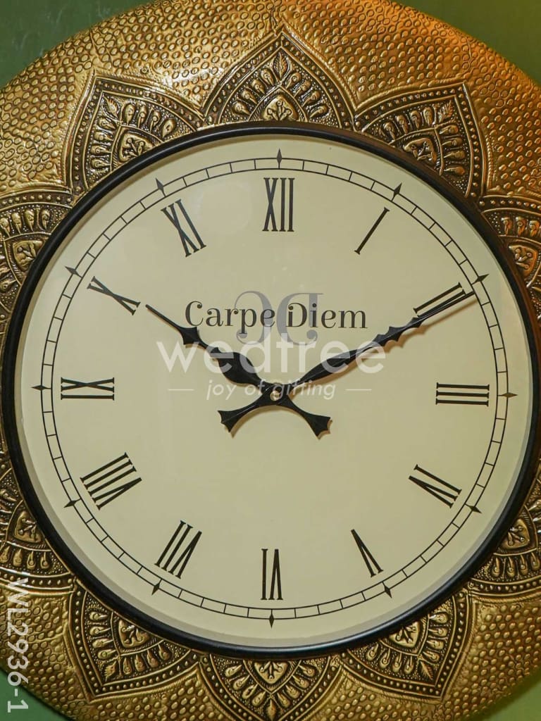 Wall Clock with Floral Design (18 inch) - WL2936