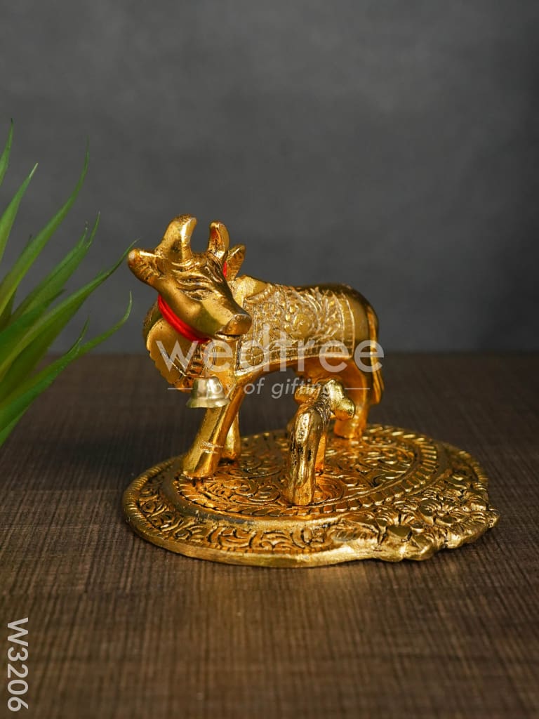 White Metal Cow and Calf - W3206