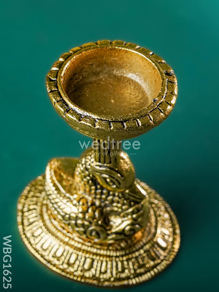 White Metal Duck with Diya - WBG1625