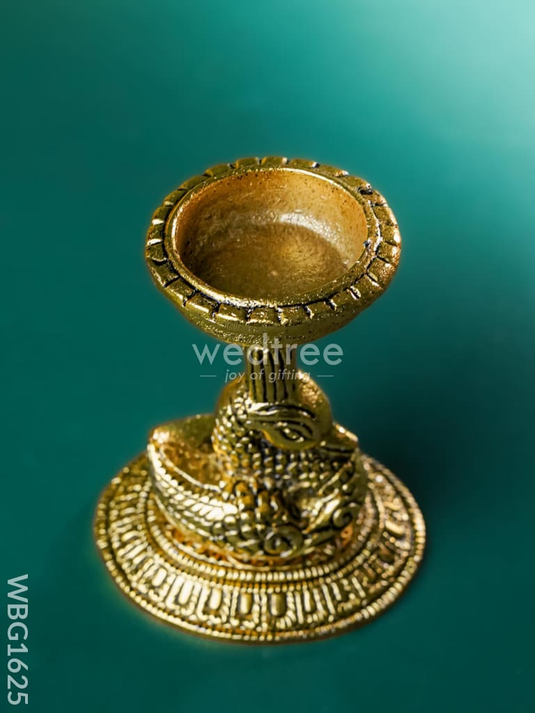 White Metal Duck with Diya - WBG1625