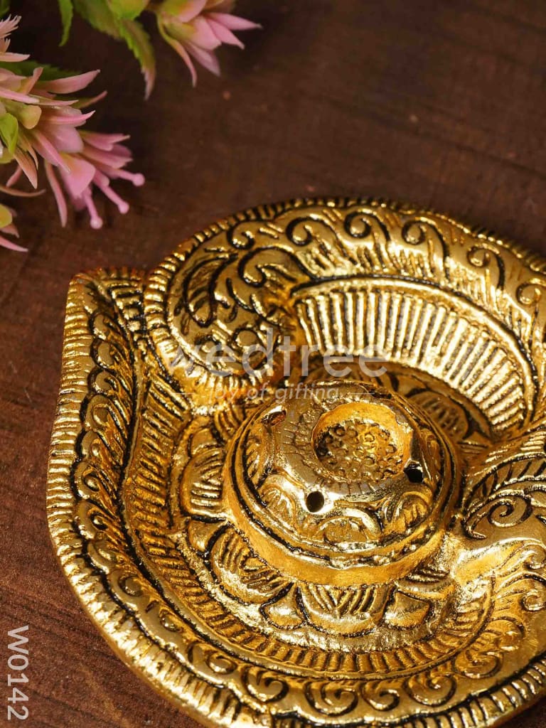 White Metal OM Agarbathi Stand