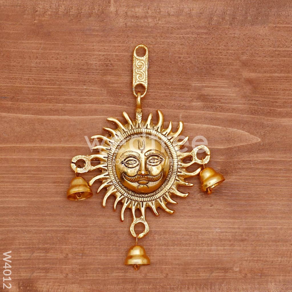 White metal Suraj with bell gold oxidised finish - W4012