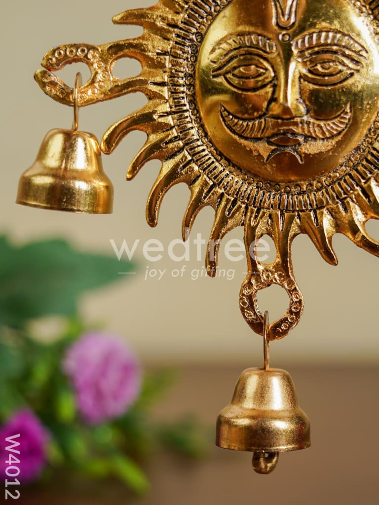White metal Suraj with bell gold oxidised finish - W4012