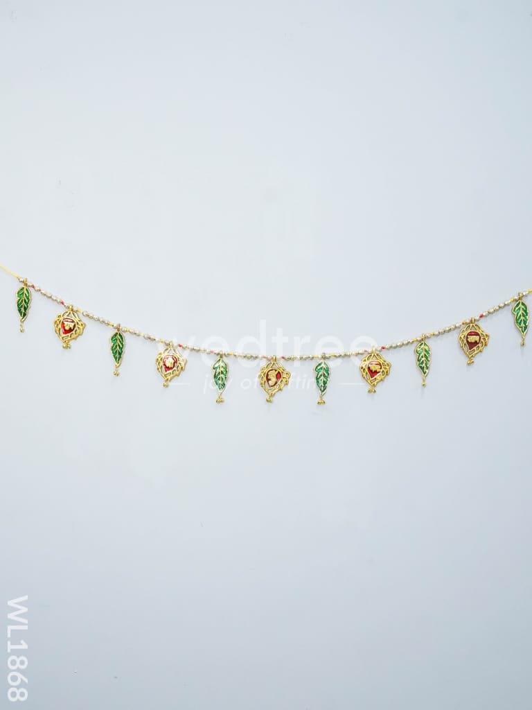 White Metal Thoran - Kundan Shaped Red motifs - WL1868
