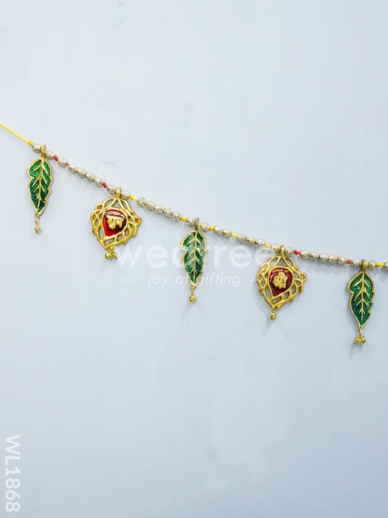 White Metal Thoran - Kundan Shaped Red motifs - WL1868