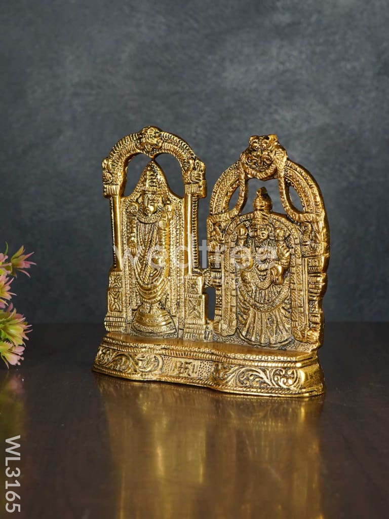 White Metal Tirupati Balaji and Padmavathi Thayar - WL3165