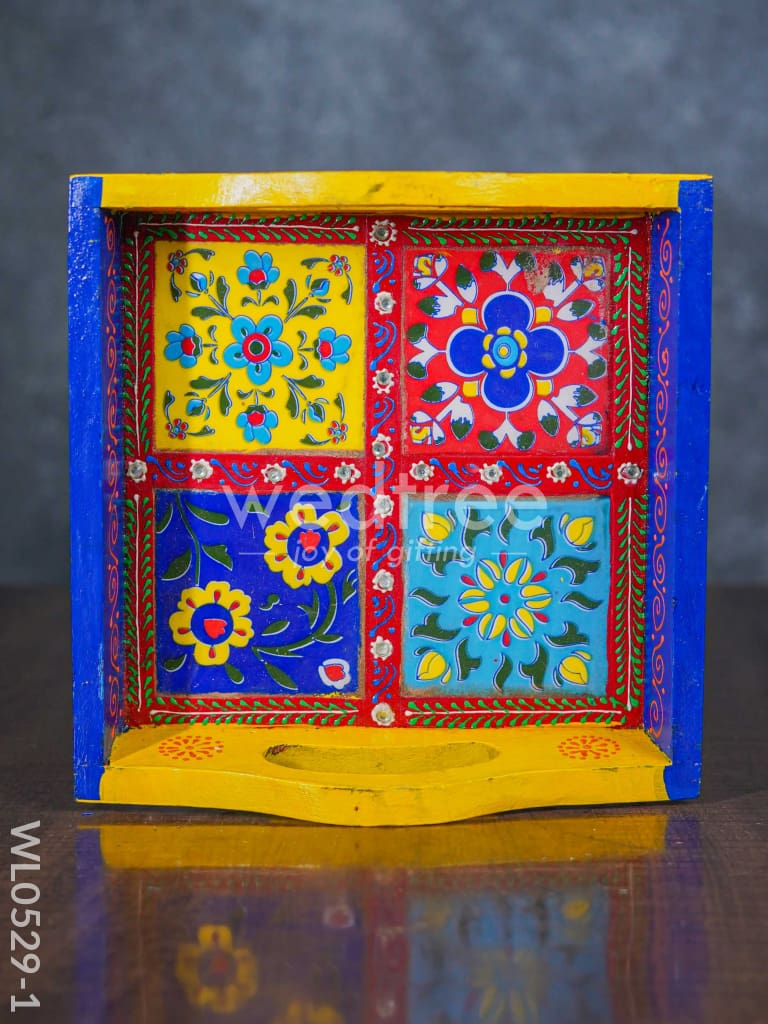Wooden 4 tile tray - WL0529