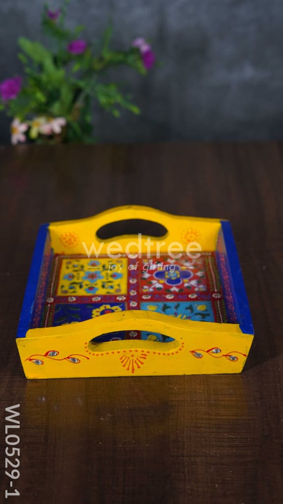 Wooden 4 tile tray - WL0529