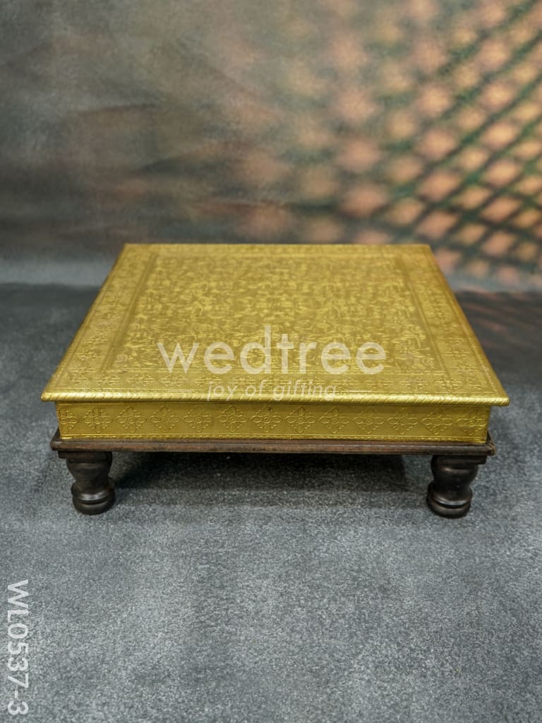 Wooden Brass Fitted Bajot - WL0537