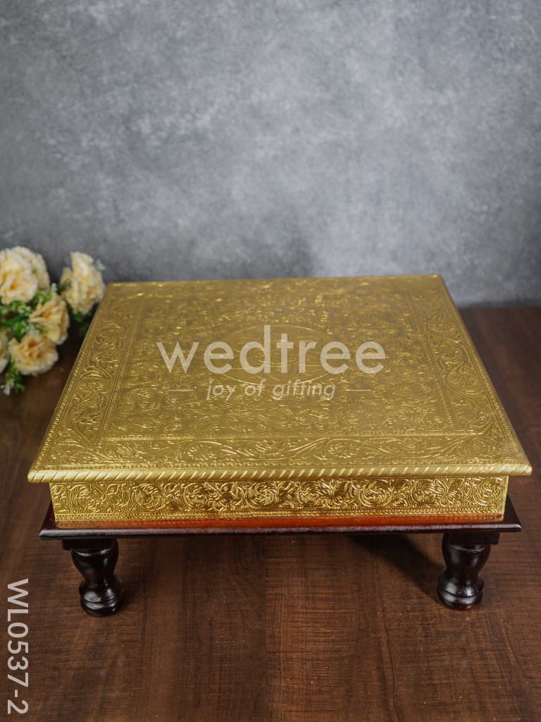 Wooden Brass Fitted Bajot - WL0537