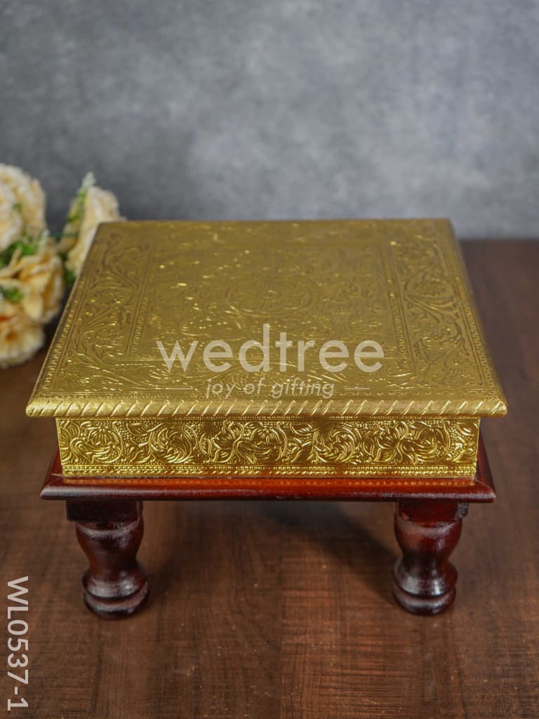 Wooden Brass Fitted Bajot - WL0537
