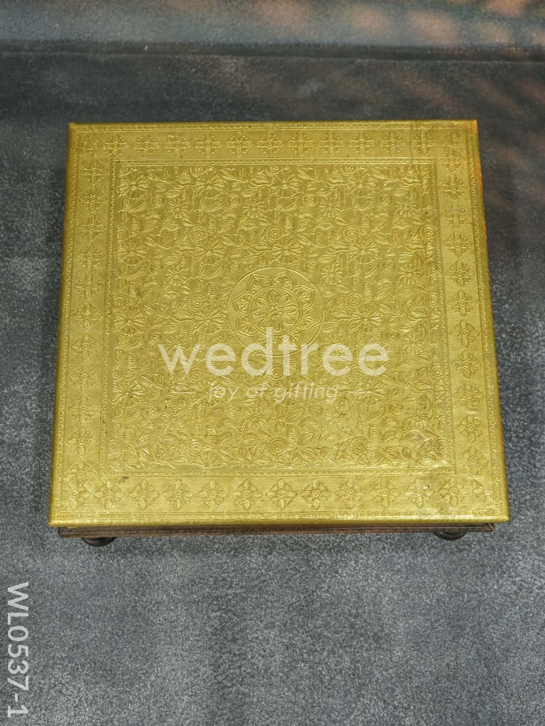 Wooden Brass Fitted Bajot - WL0537