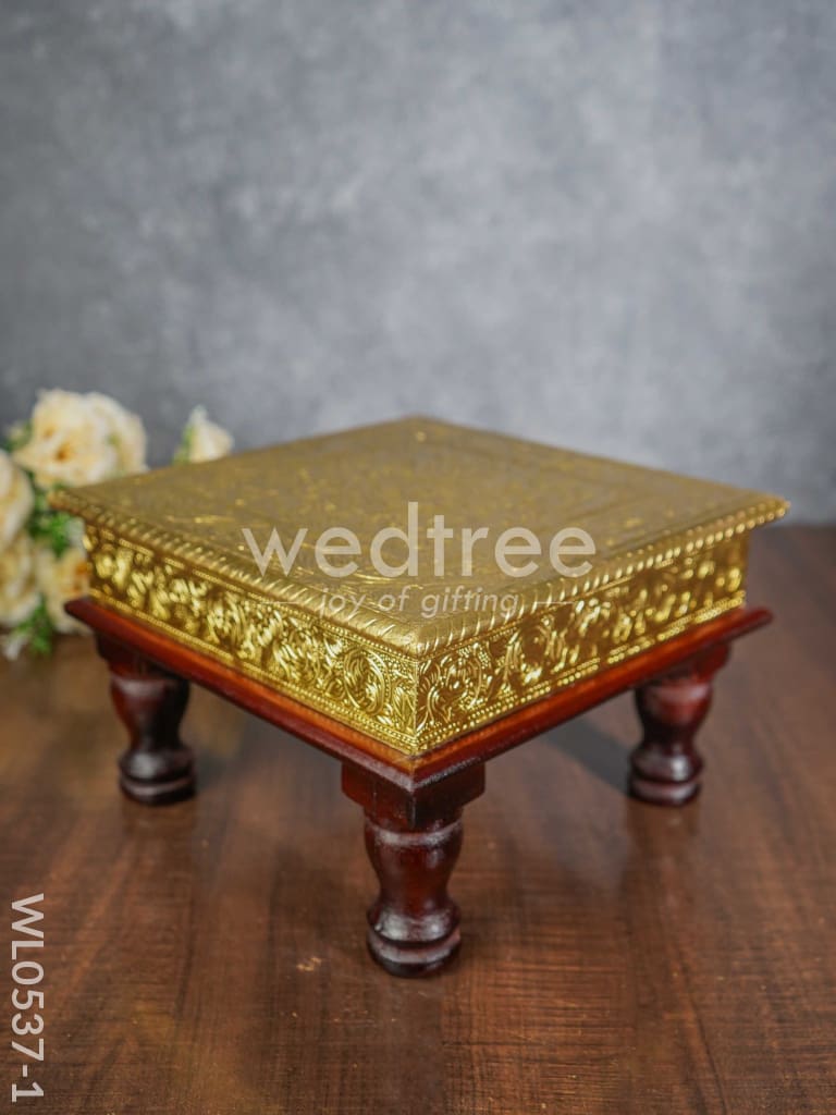 Wooden Brass Fitted Bajot - WL0537