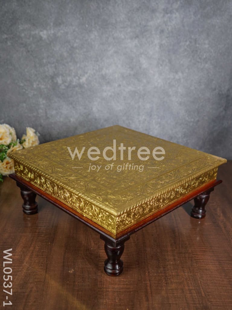 Wooden Brass Fitted Bajot - WL0537