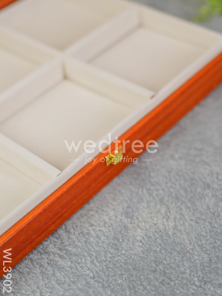 Wooden Dry Fruit Box with 6 Partition - WL3902