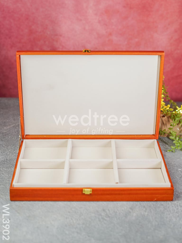 Wooden Dry Fruit Box with 6 Partition - WL3902