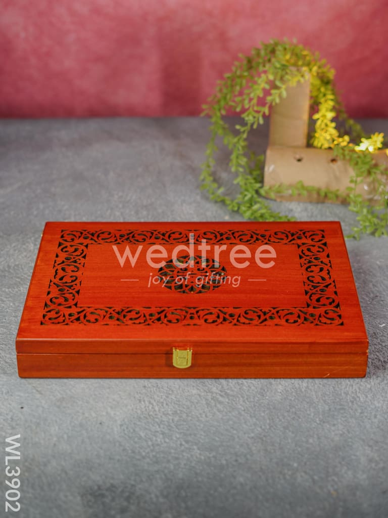 Wooden Dry Fruit Box with 6 Partition - WL3902