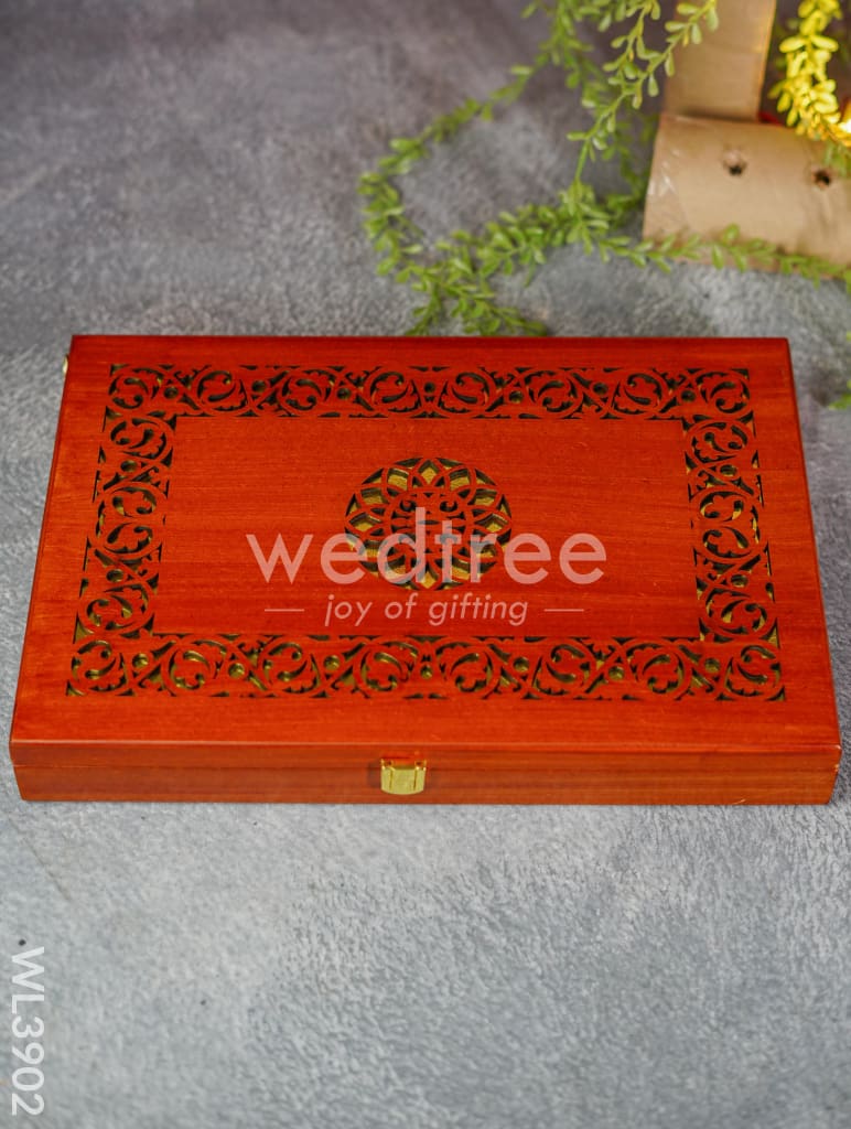 Wooden Dry Fruit Box with 6 Partition - WL3902