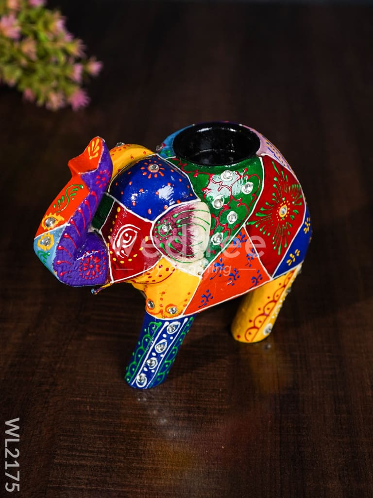 Wooden Elephant T - Light Holder - WL2175